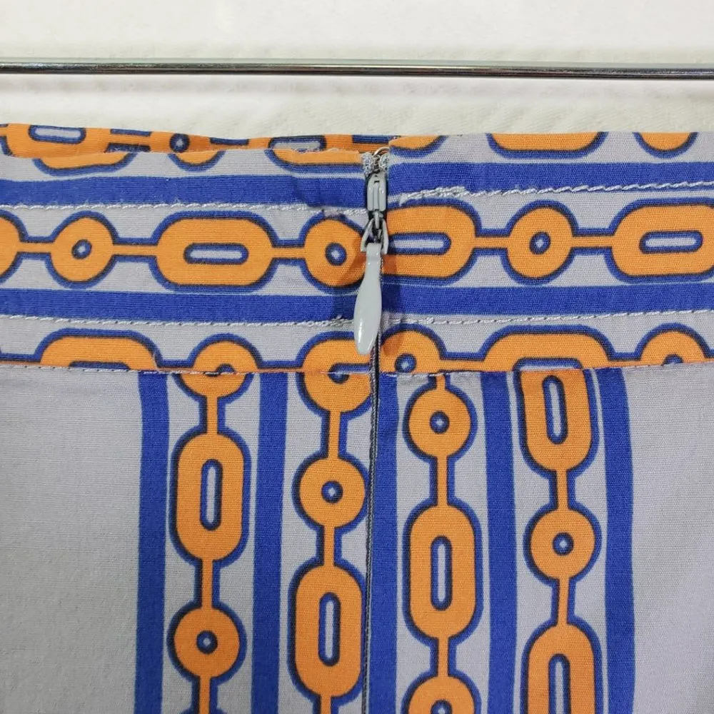 PLENTY BY TRACY REESE Women's Size 8 Gray, Blue, Orange Floral Pencil Skirt - Image 6