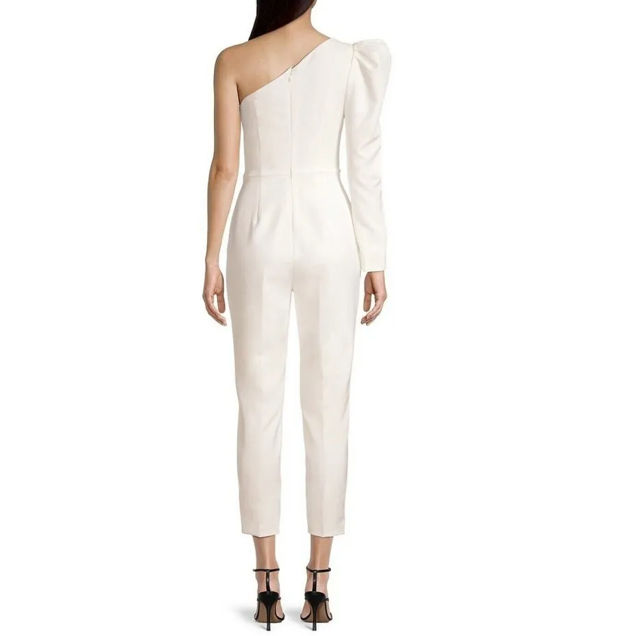Lavish Alice Ruffle-Trimmed One-Shoulder Jumpsuit‎ US 0 - Image 3