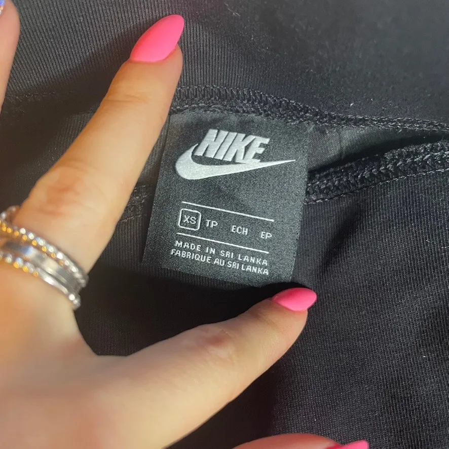 NIKE AIR‎ Black Biker Shorts Side Stripe Extra Small Size XS - Image 2