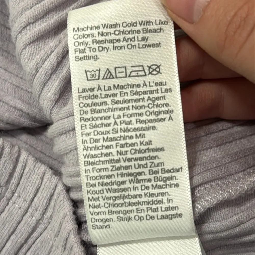 Madewell Variegated Ribbed Boxy Knit Polo Shirt in Dusty Lavender size XS - Image 10