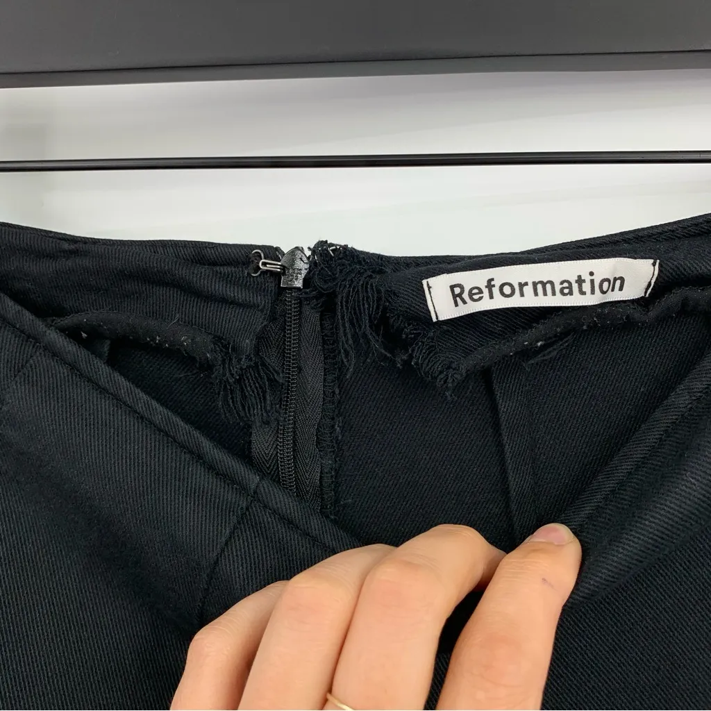 REFORMATION Sera Stretch Trouser Pant Black 4 - Image 6