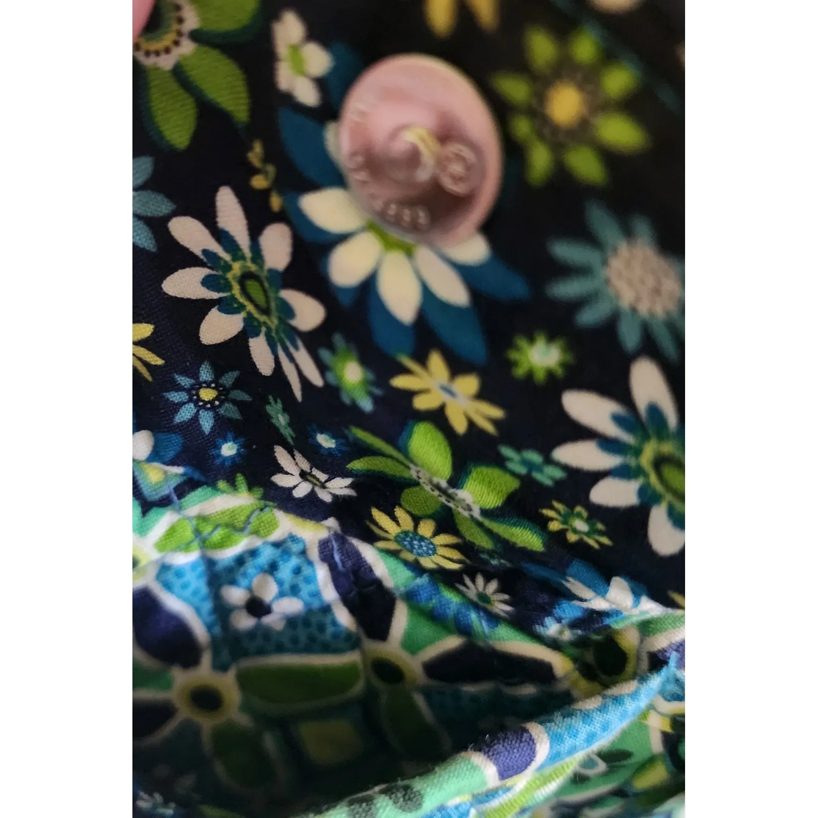 Vera Bradley‎ Crossbody Bag Purse & Coin Purse Blue Green Floral - Image 5