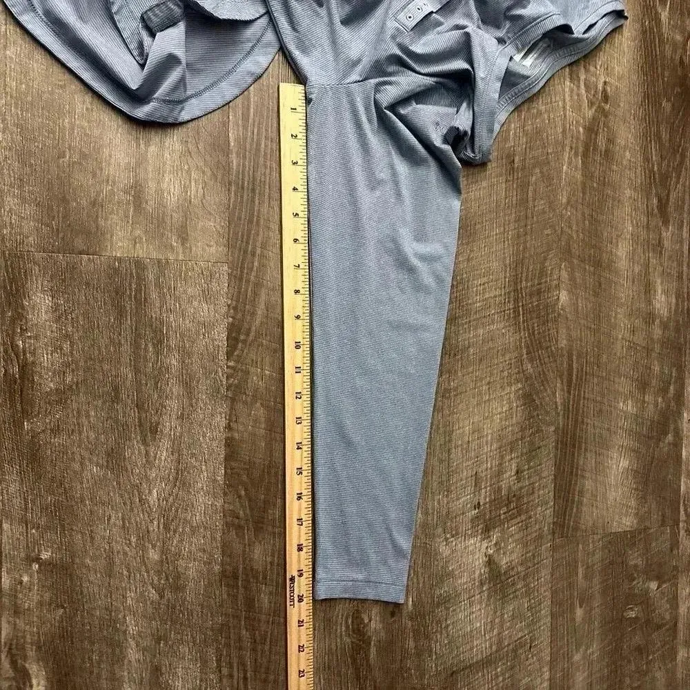 Columbia Women Large Gray Striped Shirt Outdoor Long Sleeve Round Neck - Image 5