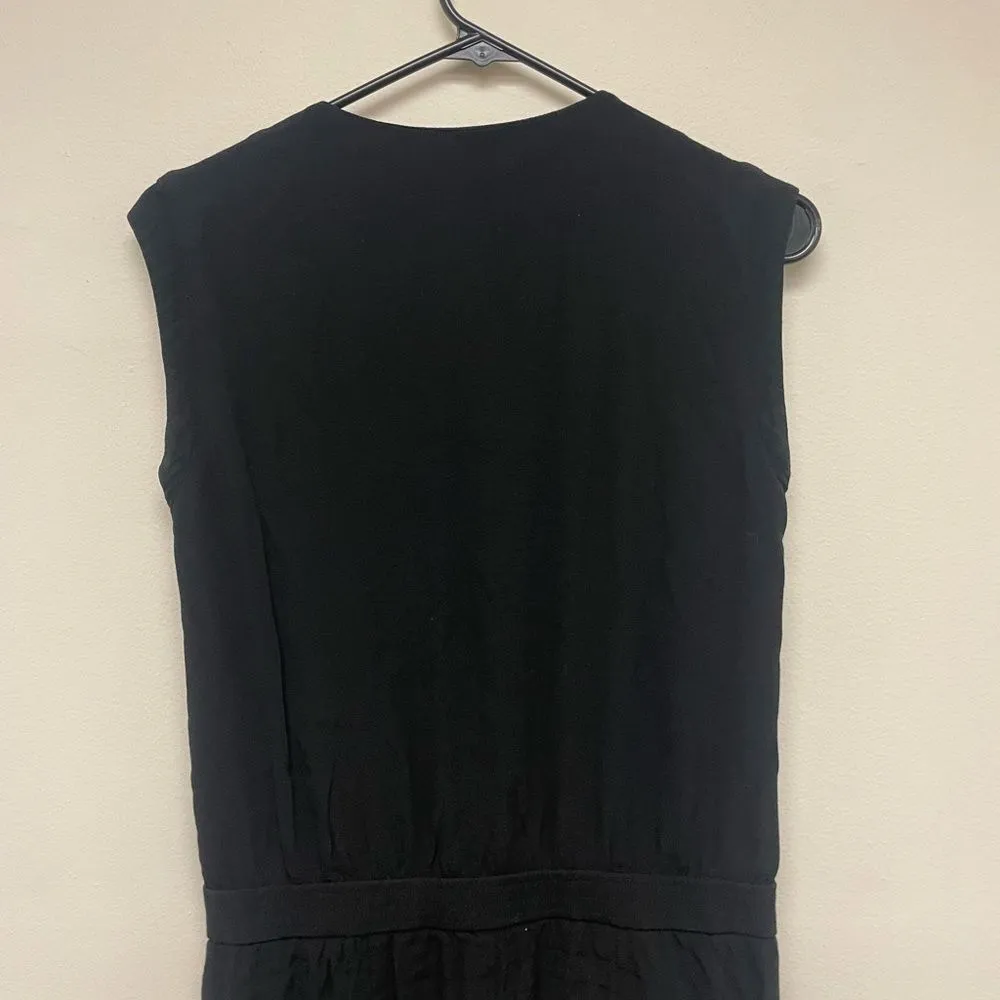 J.Crew Women's Black Skinny Jumpsuit with Gold Side Zipper SZ 0 - Image 9