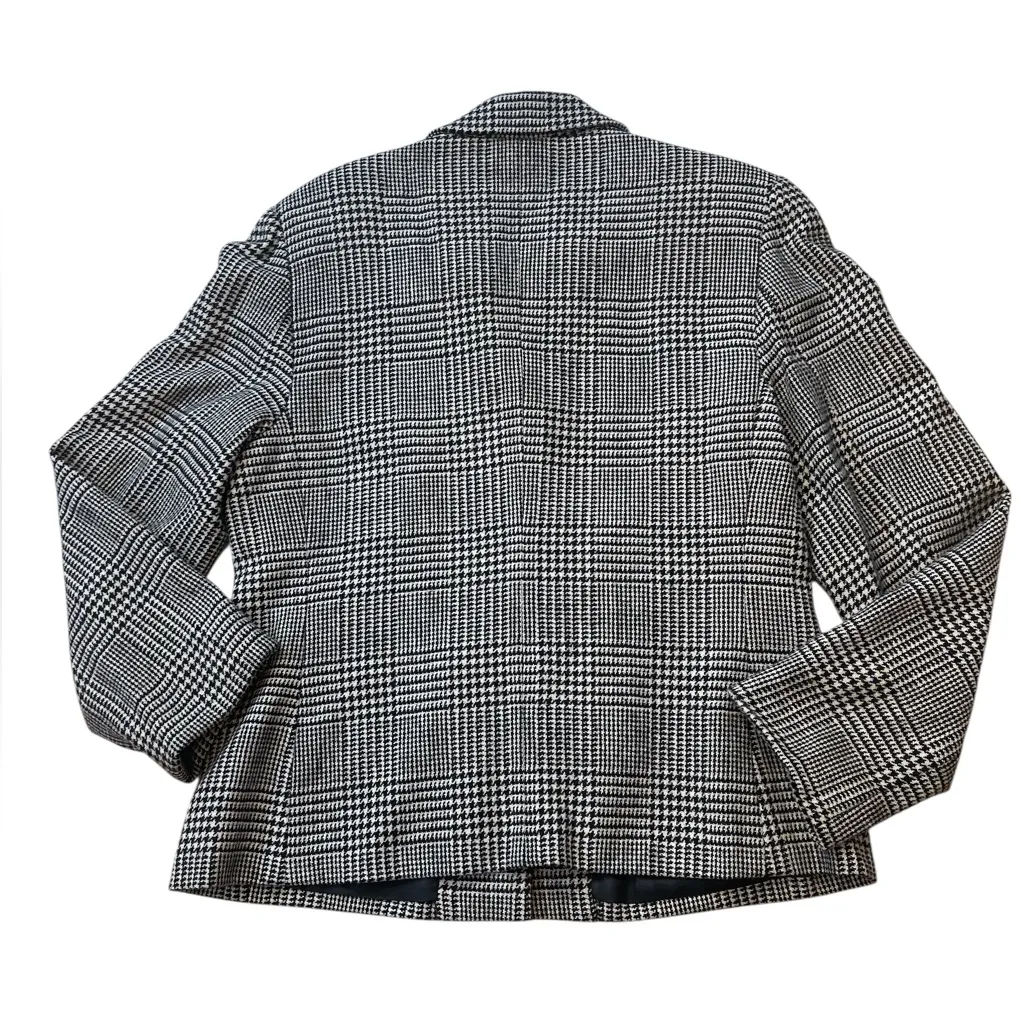 Rafaella  Vintage Y2K Black and White Checkered Collared Blazer - Image 2