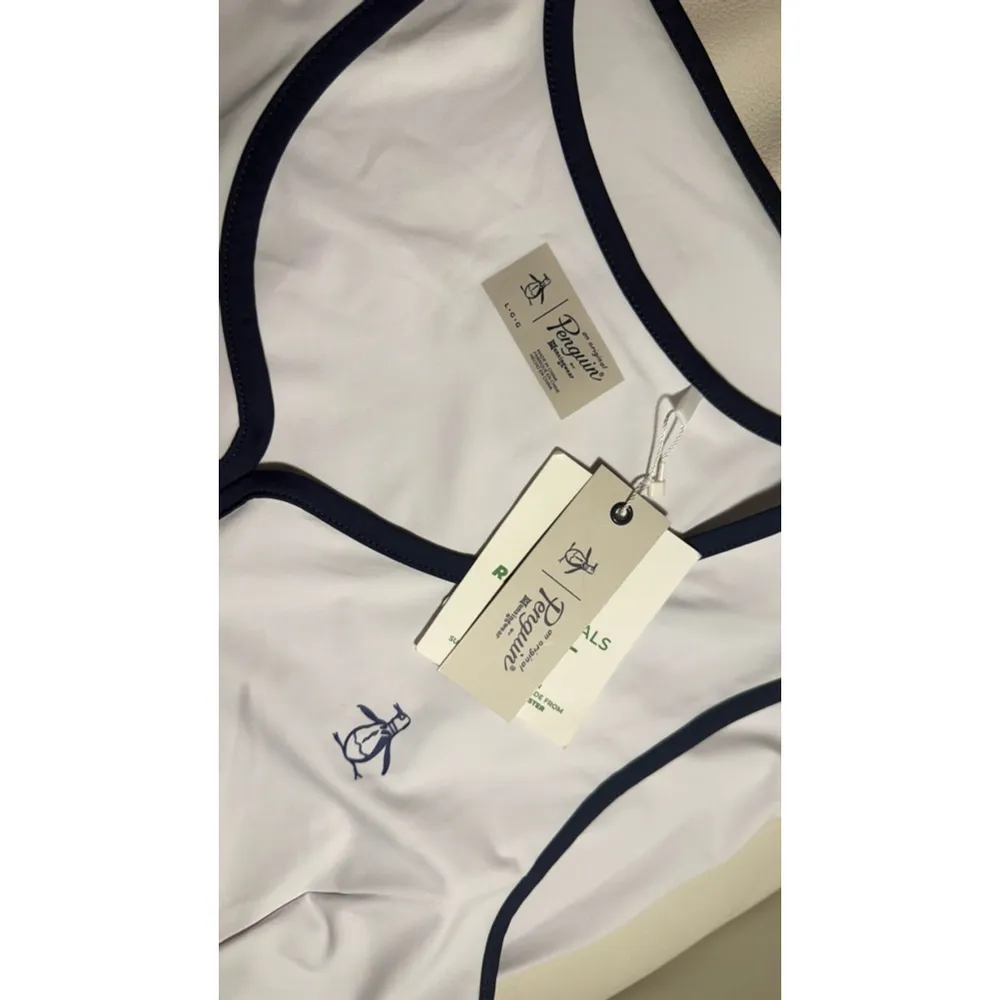 Penguin Women’s white Tank top Size L tennis or Golf - Image 3