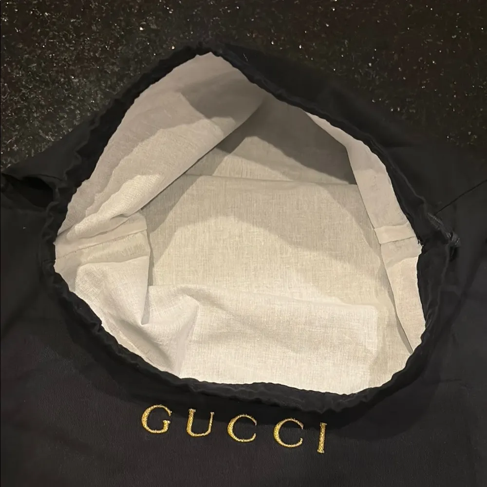 Gucci Black and Gold Embroidered Dust Bag - Image 4