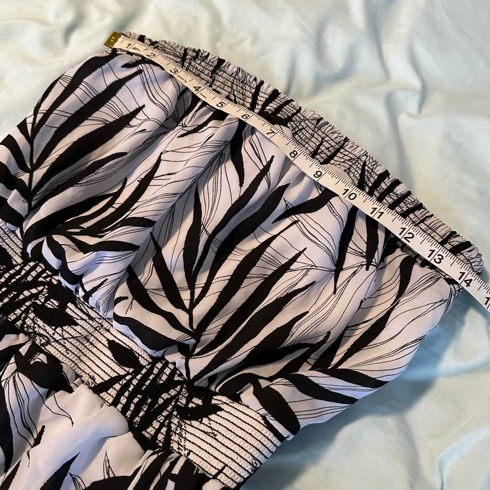 Massimo Bamboo Print Black and White Strapless Maxi Dress. Small/ Petite. Size undefined - Image 8