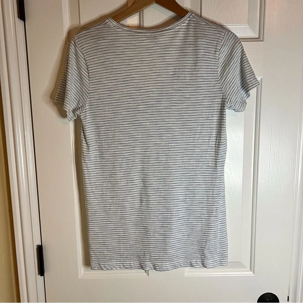 Madewell V Neck Striped Tee, Size Small. Excellent Condition. Staple Layer‎ - Image 4