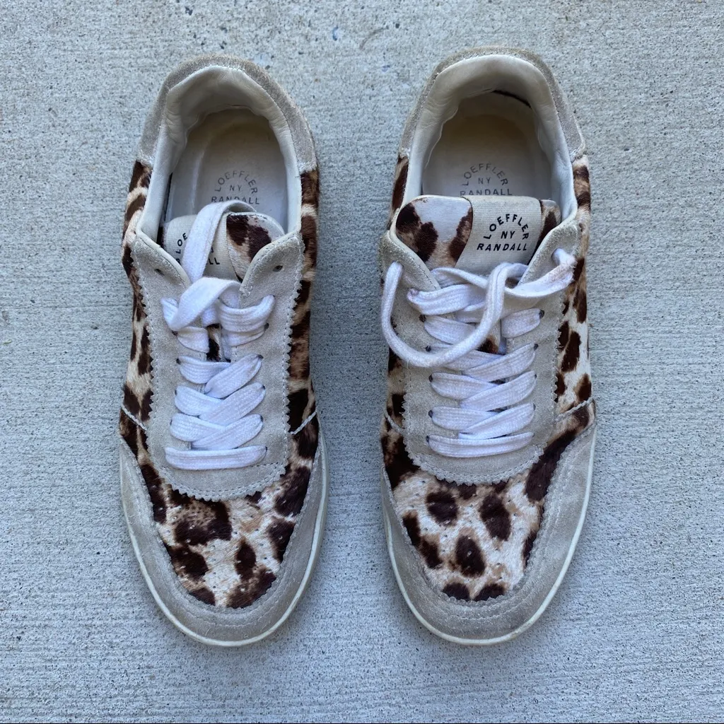 Loeffler Randall Keeley Leopard Sneakers size 7 * FLAWED * - Image 4