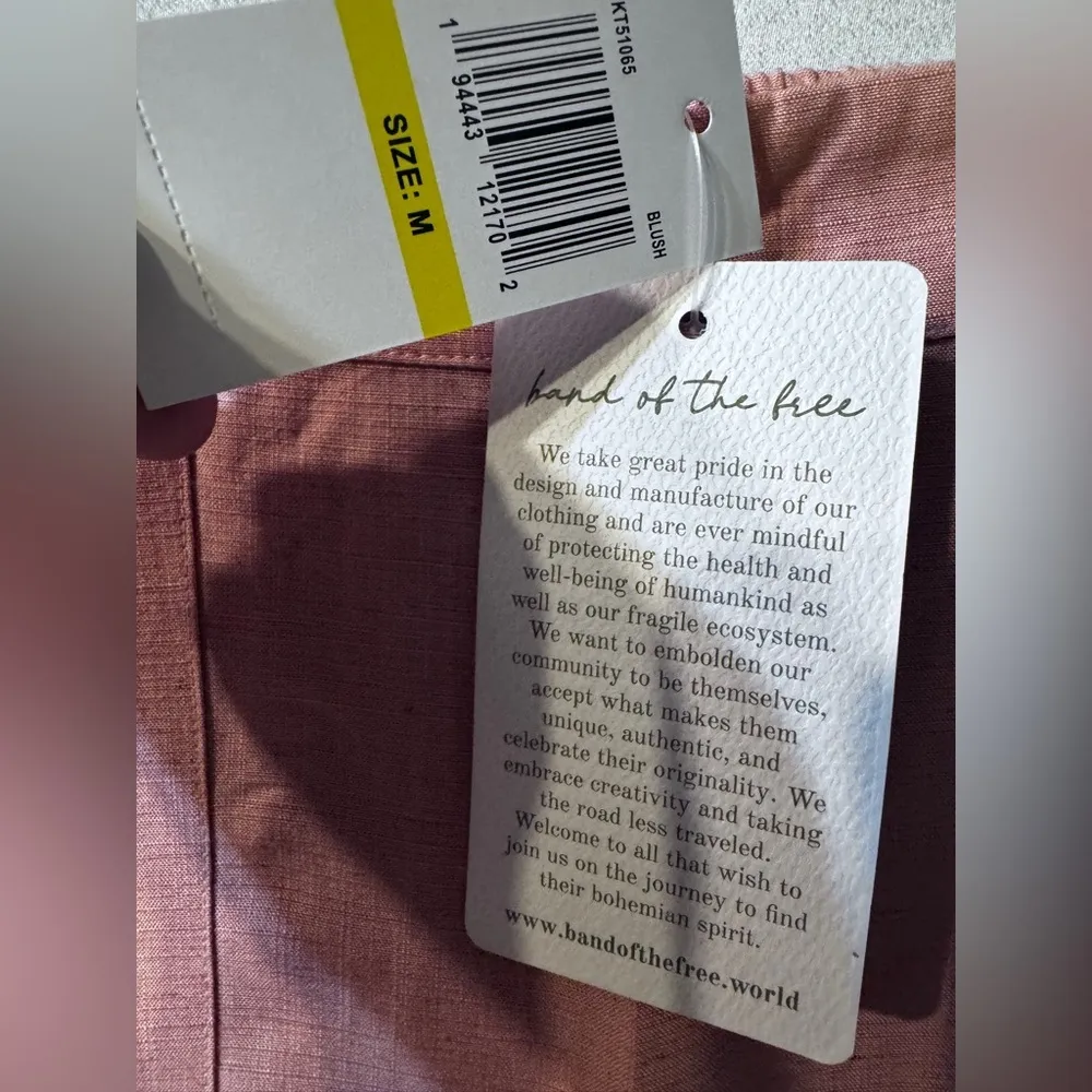 Band of the Free Women’s Medium wide leg ankle length Blush Pink NWT - Image 5