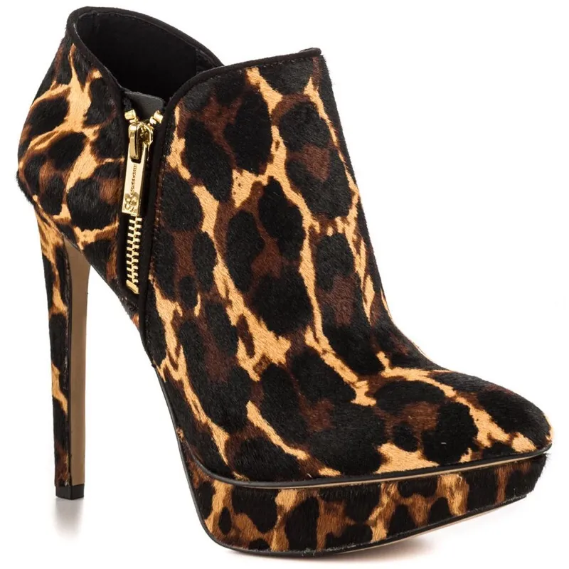 NIB Jessica Simpson Leopard Pony Hair Booties - Image 2