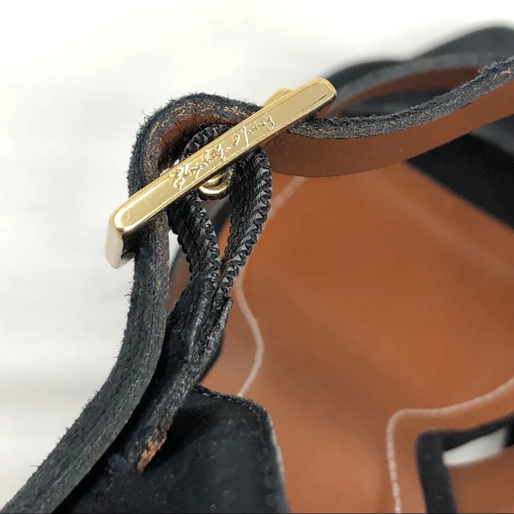 ELIZABETH & JAMES black suede Sandals, NWOT, size 9 - Image 8