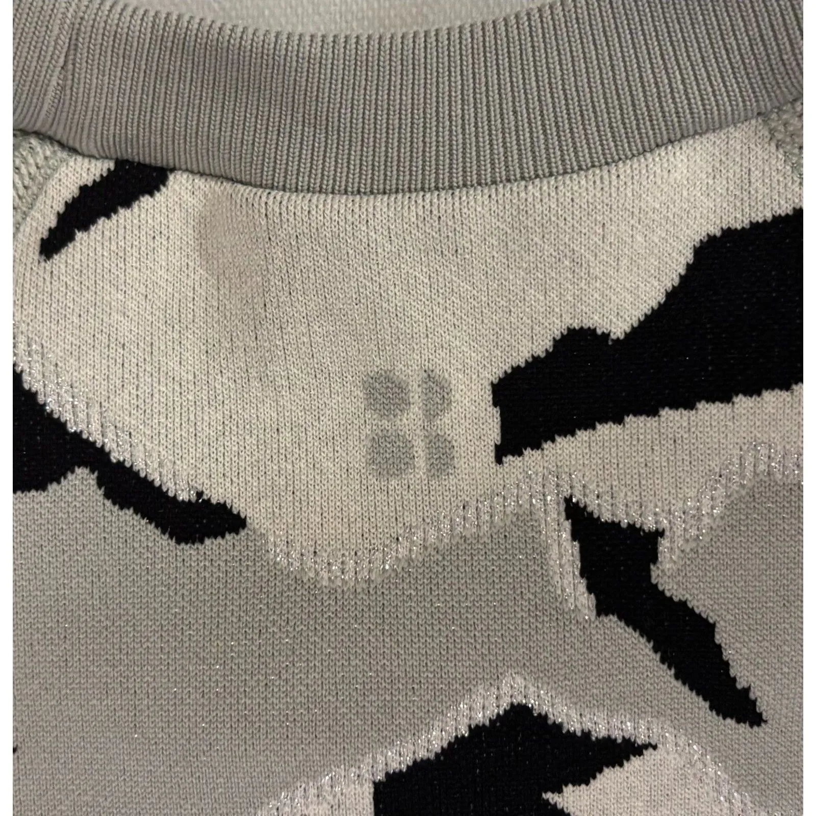 Sweaty Betty Mountain Camo Jacquard Crewneck Sweater Top, Medium - Image 6