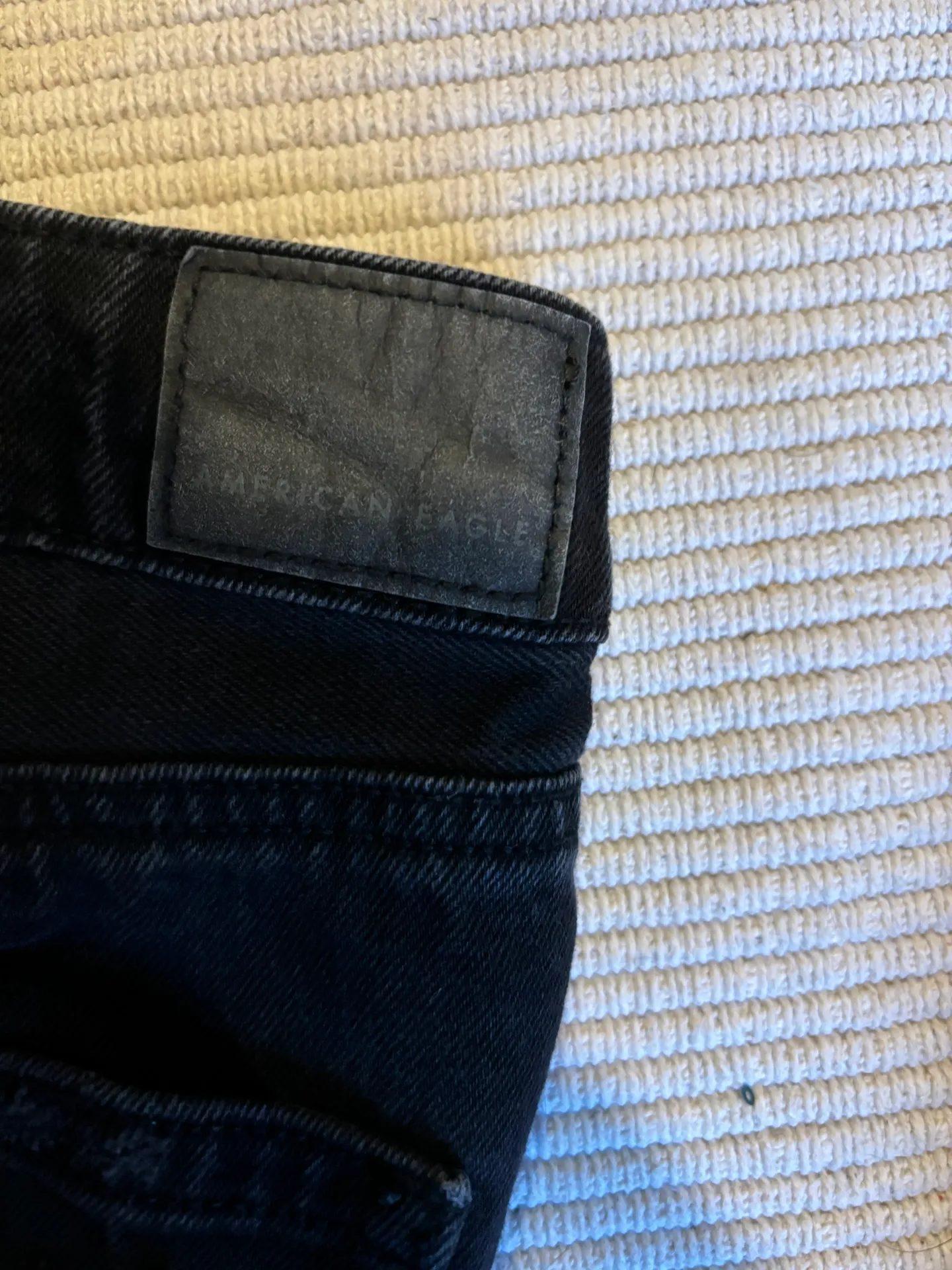 Black  Denim Shorts - Image 3