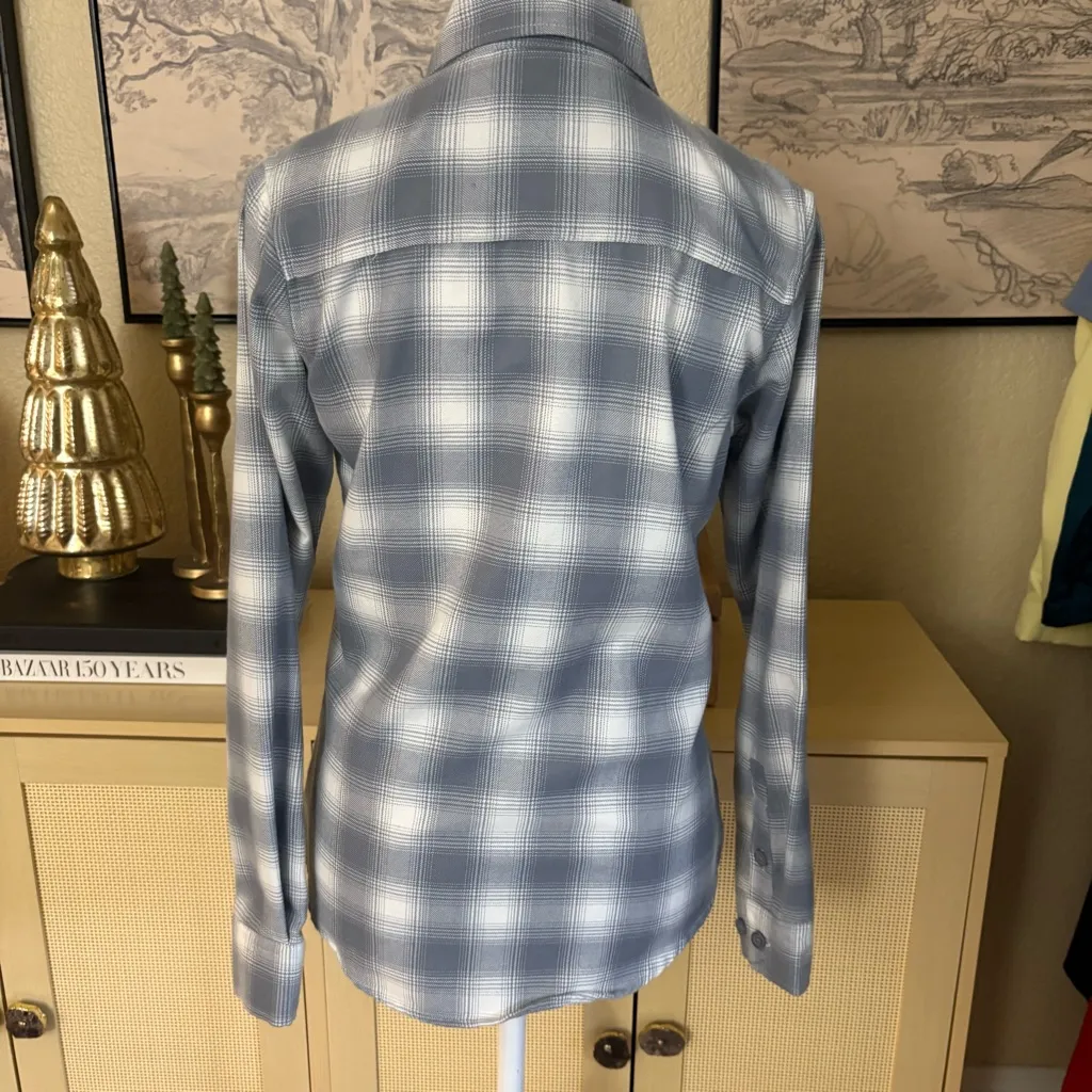 DIXXON The Summit Flannel Snap Button Button Down Long Sleeve Size Small Gray - Image 3