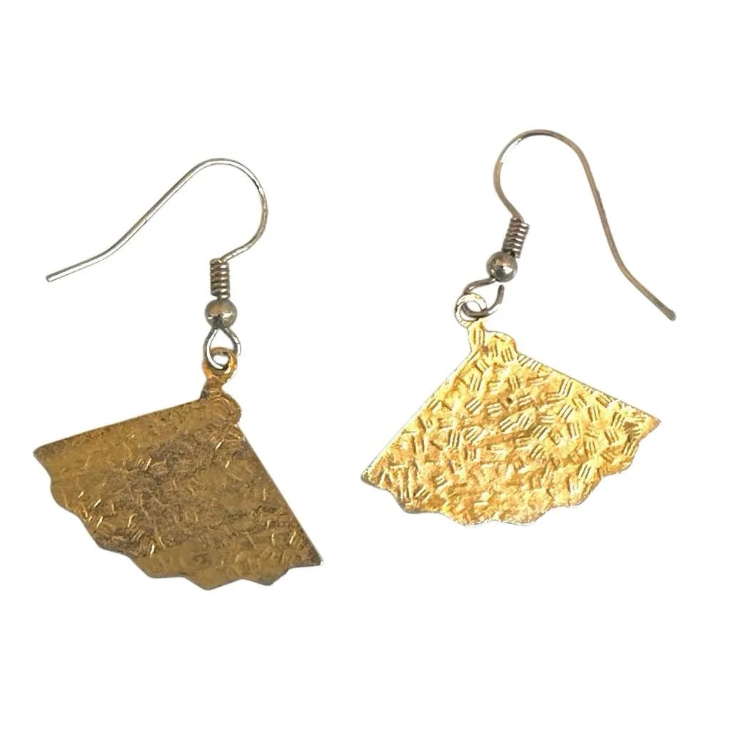 Red & Orange Cloisonné Fan Earrings - Image 8