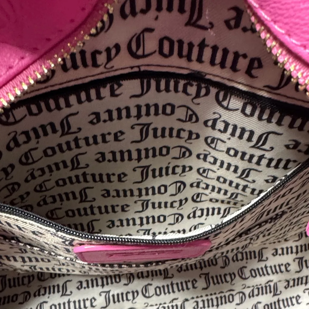 JUICY COUTURE Hot Pink Embossed Shoulder Weekender Bag & Small Coin Purse - Image 9