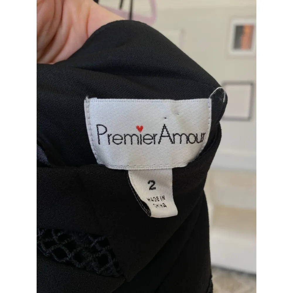 PremierAmour Lace Dress Office Siren Retro Elegance Summer Boho Date Prom Event Black Size 2 - Image 7