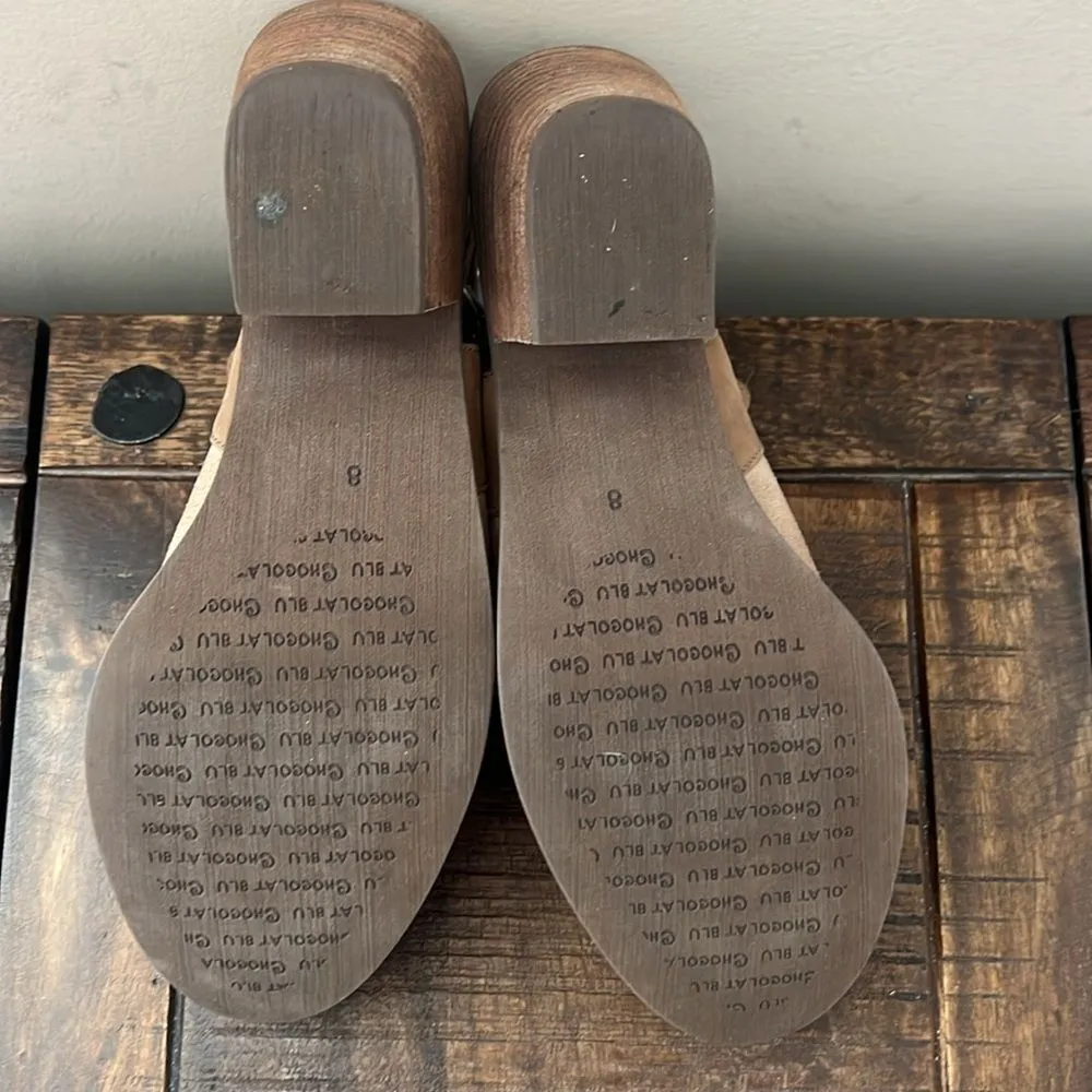 Chocolate Blu Abis Leather Cut Out Boot Slingback Size 8 - Image 11