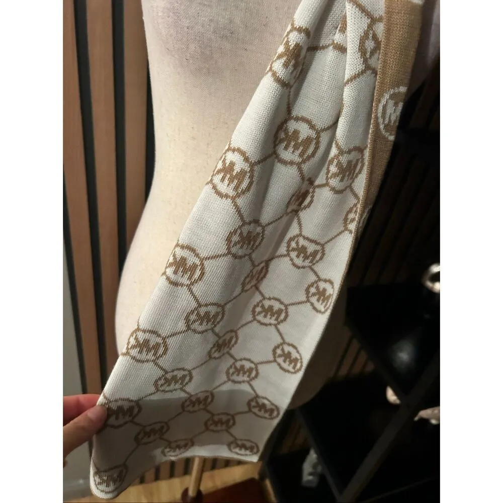 Michael Kors tan/brown hat and scarf winter stylish attire - Image 4