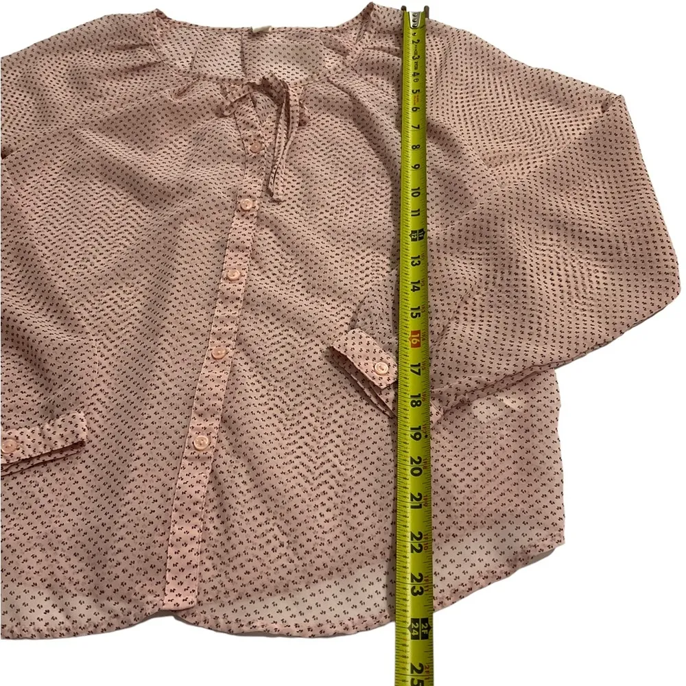 Old Navy Blouse Tank Top Size Small Women Pink Sheer Longsleeve Lightweight - Image 7