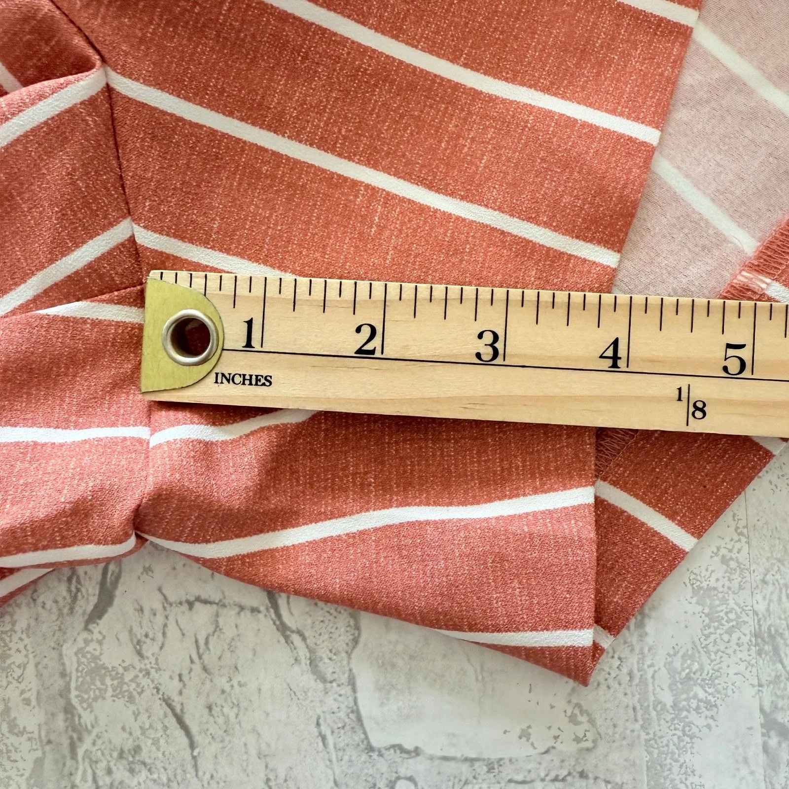 NWT Banana Republic The Weekender Rust White Stripe Tie Waist Tailored Shorts 16 - Image 9