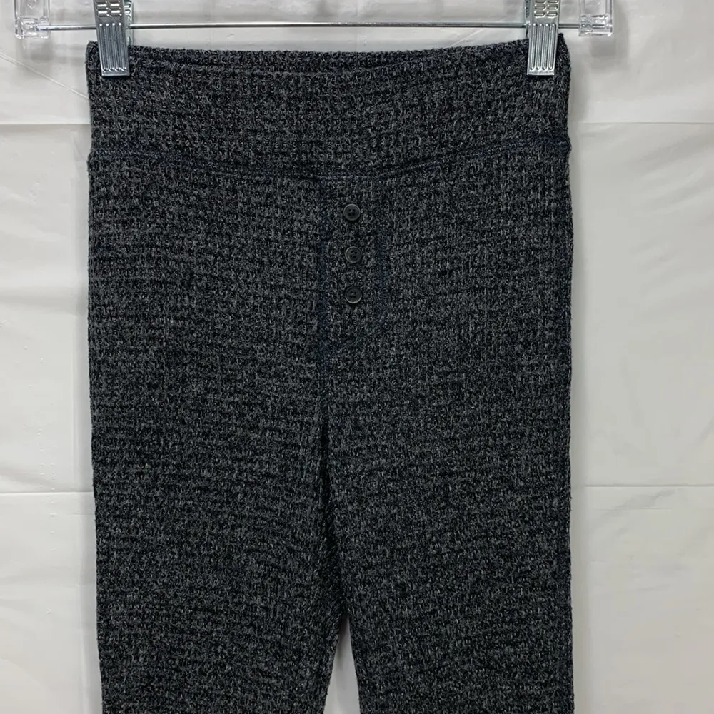 Aerie Charcoal Marled Gray Waffle Knit Pajama Joggers Sleepwear Size XS - Image 3