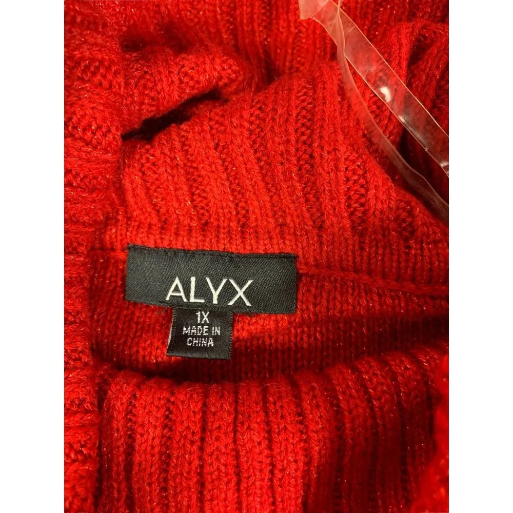 Alyx Women's Knitted Cherry Red Top Size 1X - Image 3