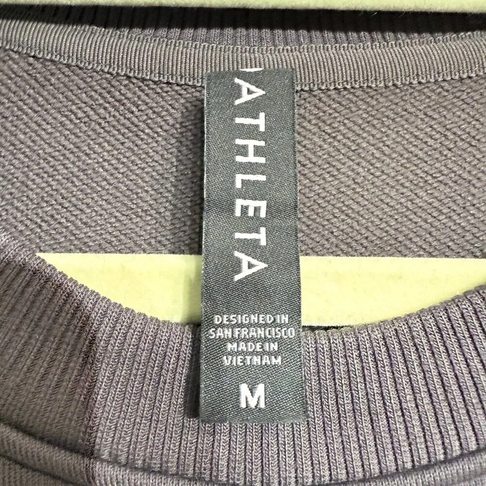 Athleta Gray Portrero Sweatshirt Sz M - Image 5