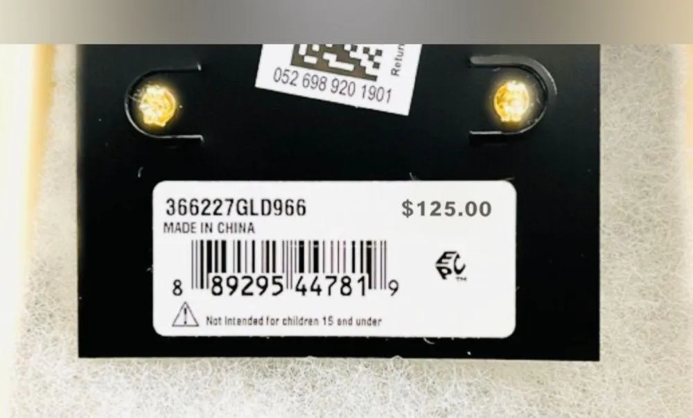 NWT Coach Gold-Tone Crystal & Painted Imitation Pear Mismatch Drop Earrings - Image 3