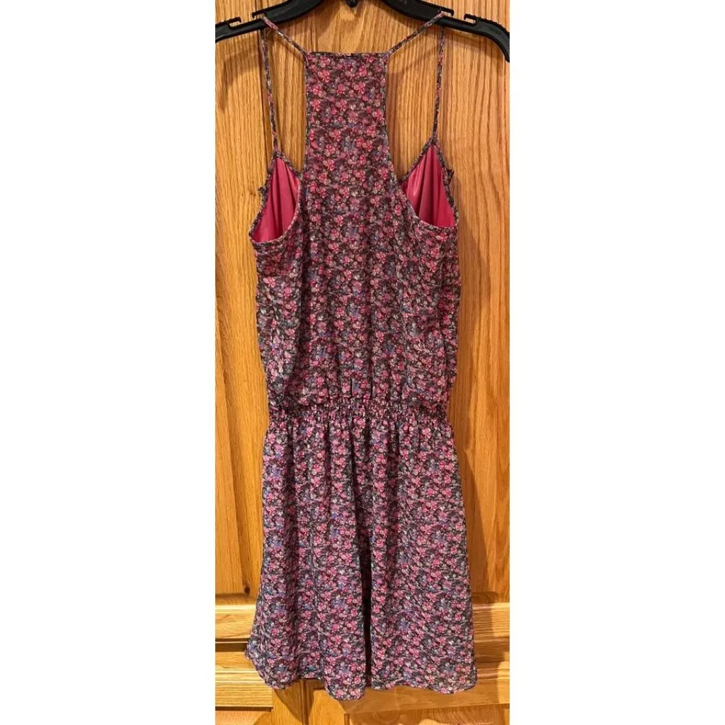Express Pink Floral Racer Back‎ Flowy Mini Sun Dress Brunch Garden Party Size XS - Image 3
