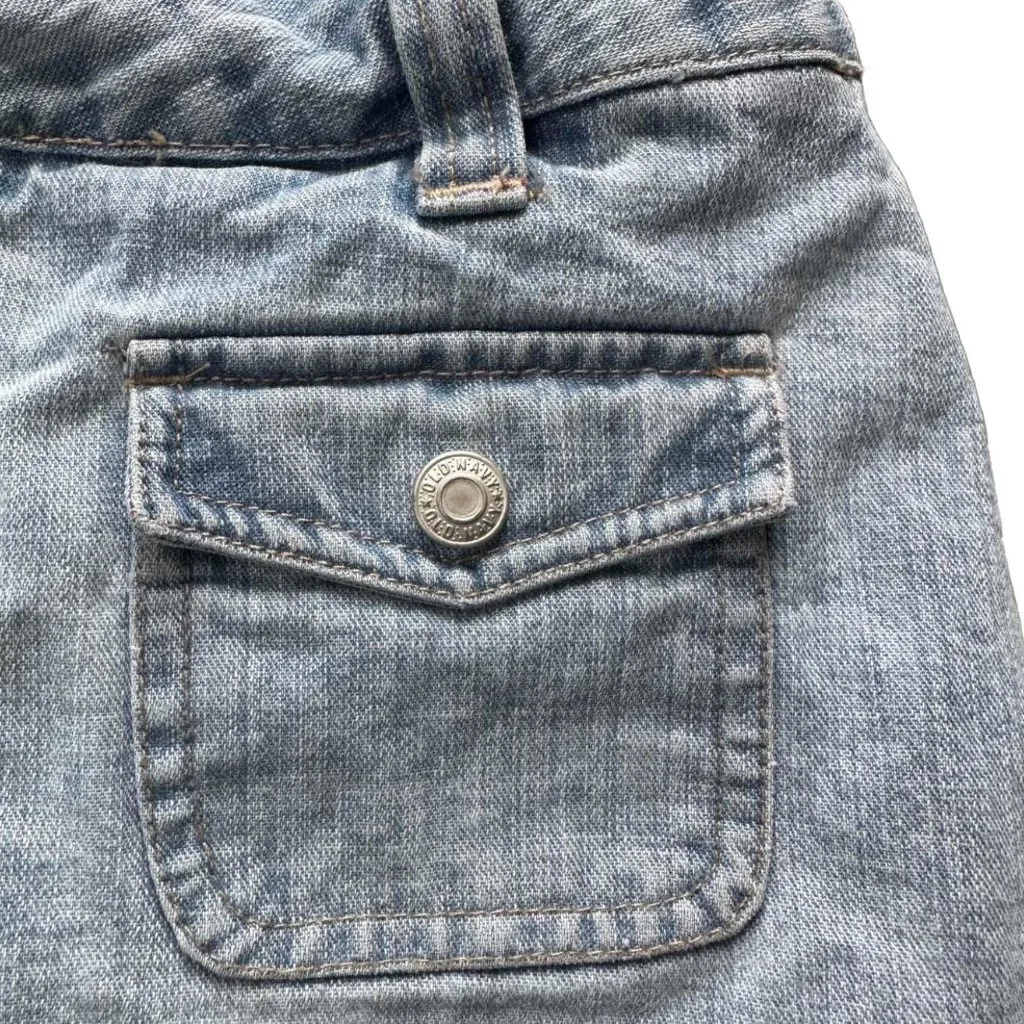 Vintage 90s Old Navy Denim Skort Light Wash Y2K Mini XS S - Image 3