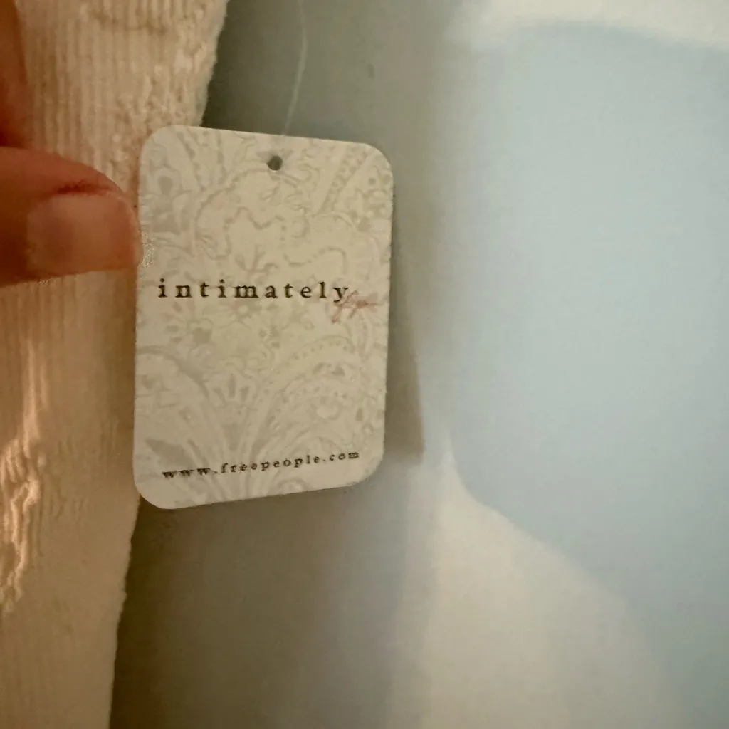 Free People Send Love Jacquard Seamless Bodysuit – Size XS/S – Ivory White NWT - Image 7