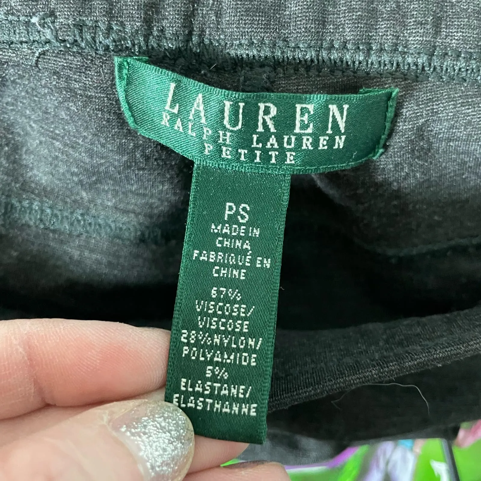 Lauren Ralph Lauren (LRL) Women's Gray Ponte Leggings - Size Petite Small (PS) - Image 3