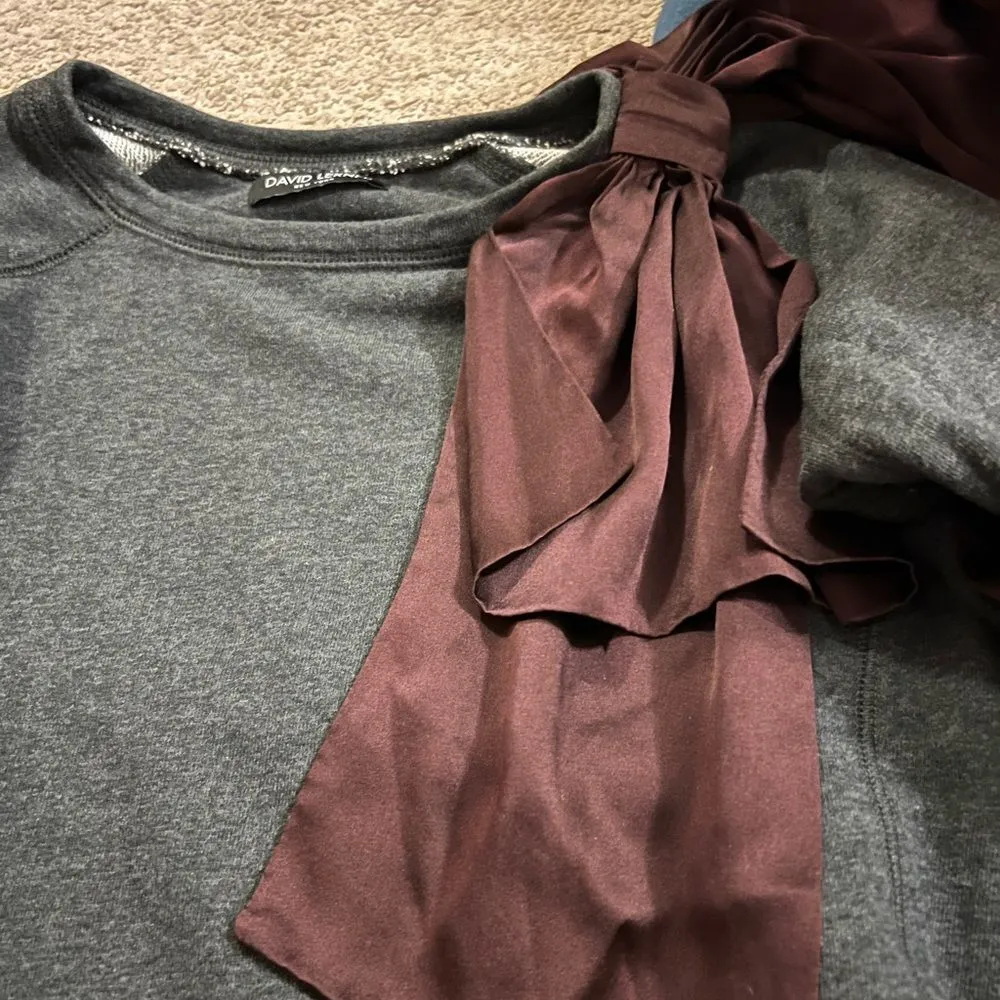 David Lerner  Silk Bow Raglan Pullover small - Image 9