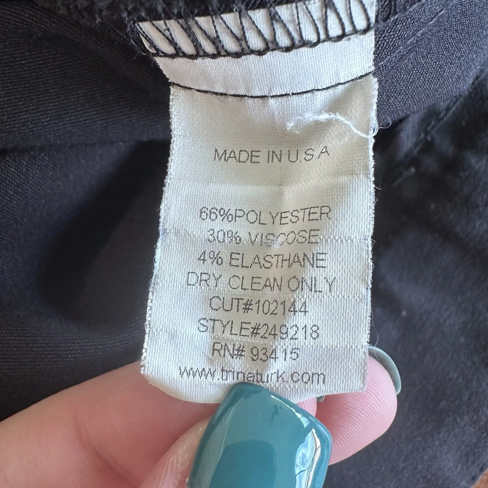 Trina Turk Black Dress Pants Trousers Size 2 Black - Image 8