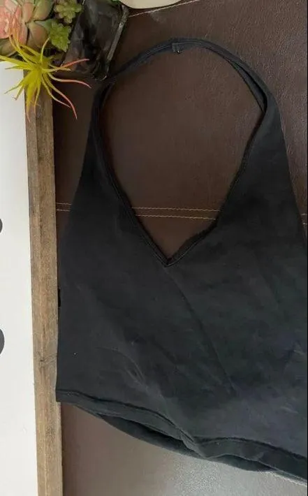 Forever 21 Black Cropped Halter Tank Top - Image 2