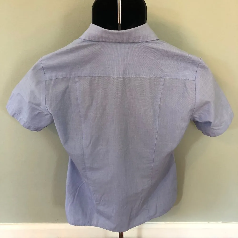 US Airways Uniform Button Up Shirt Logo Polo Small Blue Size 4 - Image 5