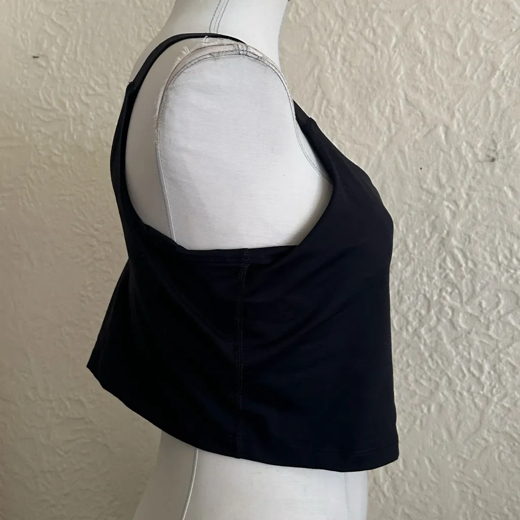 Aerie Offline Recharge Least Support Black Long Line Sports Bra Cropped Tank XL - Image 4