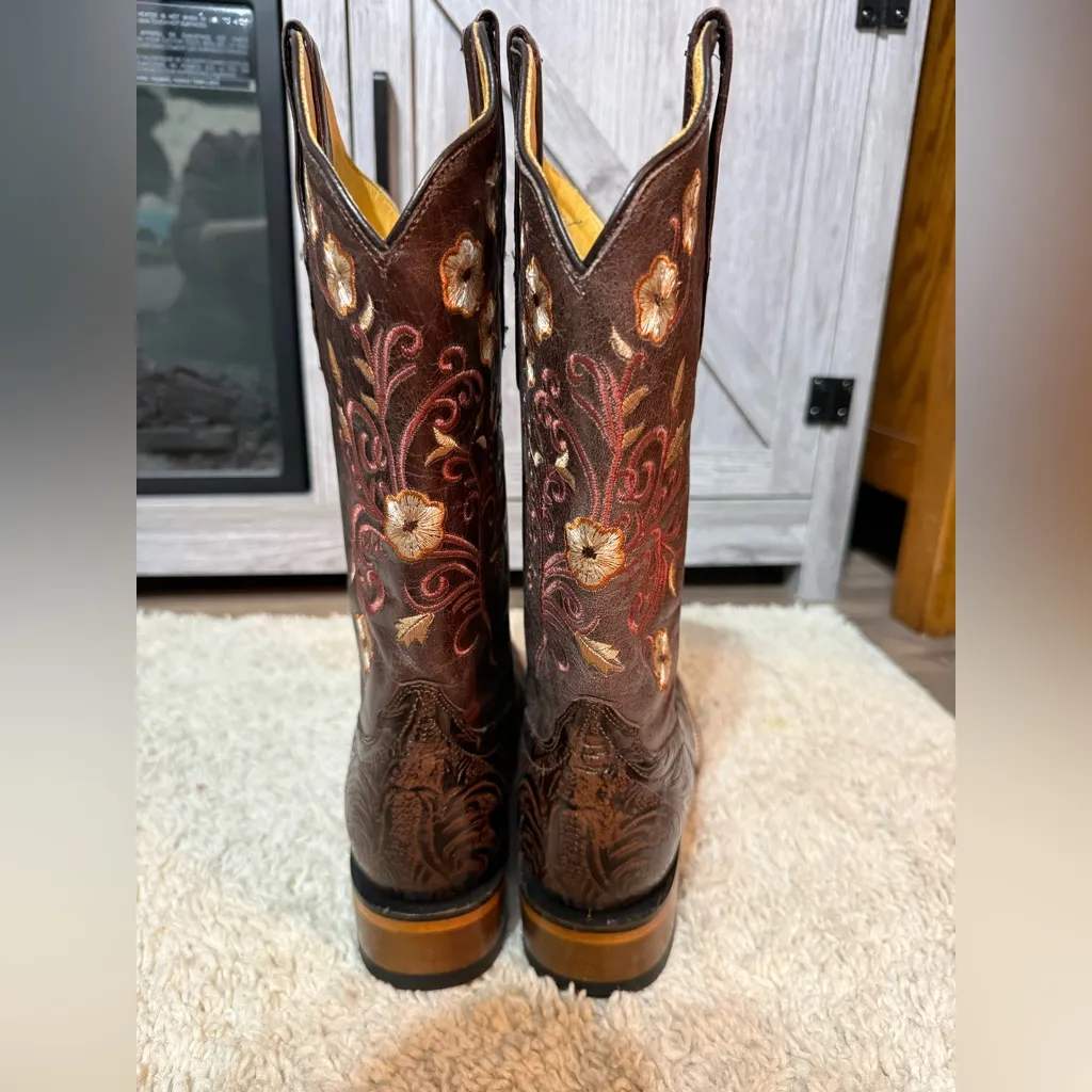 NWOB Rock'em Ramitas Cincelado Square Toe Cowgirl Boot Blue Size 9 - Image 5