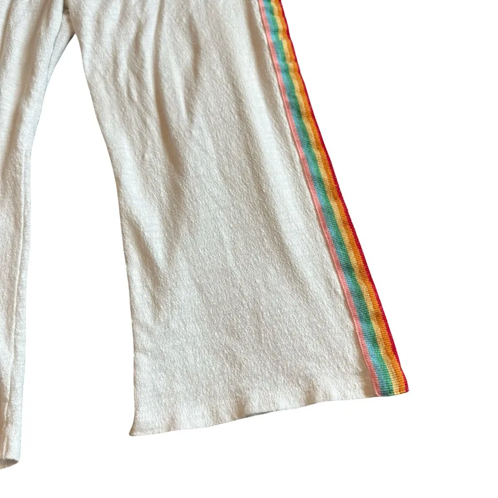 Pitusa Slub Knit Jumpsuit White Sleeveless V - Image 5