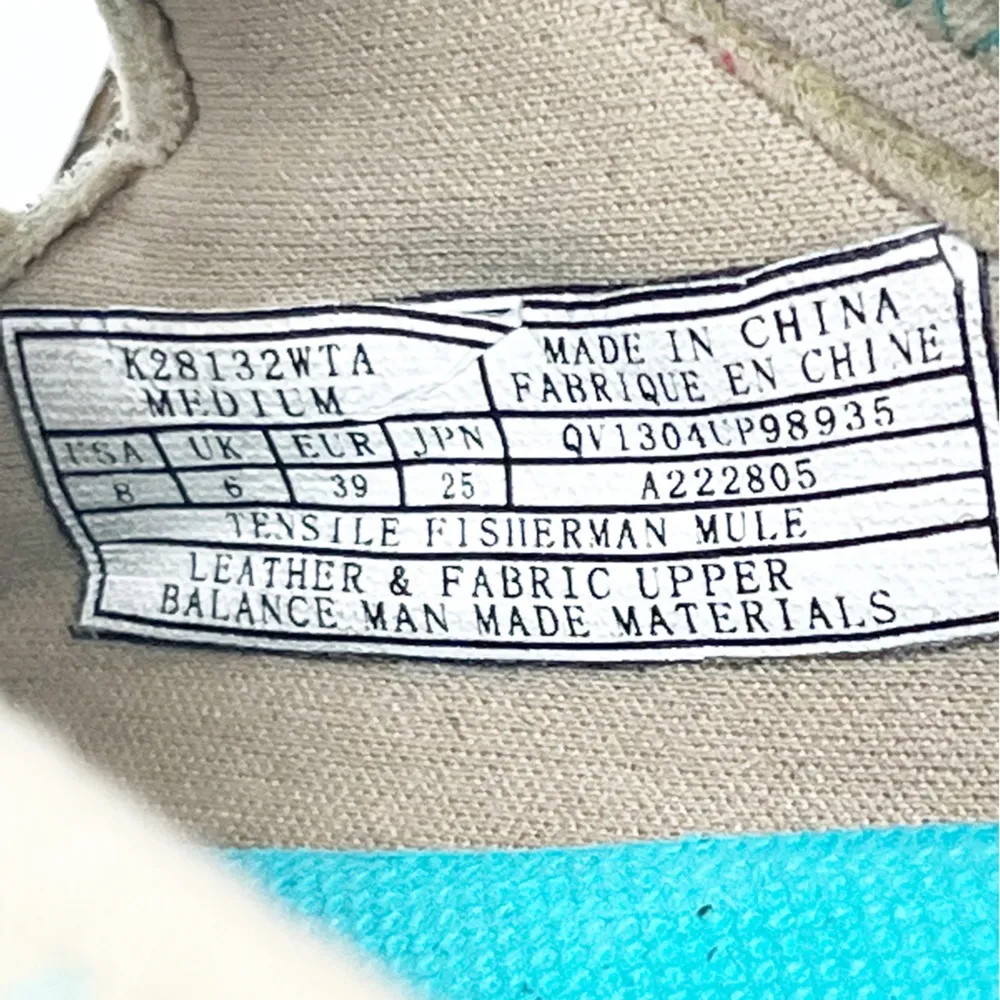 RYKA Tensile Tan Leather Bungee Cord Fisherman Slides, Size 8 - Image 9