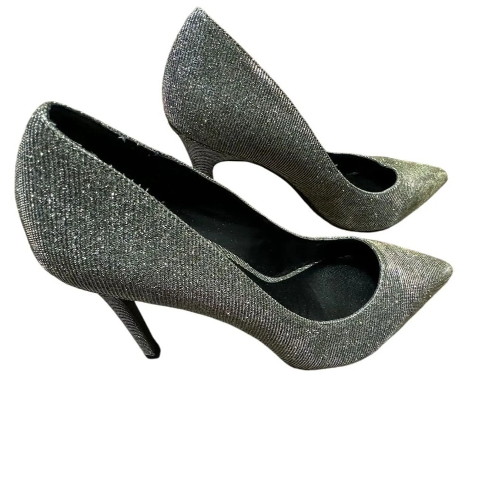 Liu Jo NWOB Women's Silver Glitter Stiletto Pumps Size EU 40/ US 9.5 - Image 3