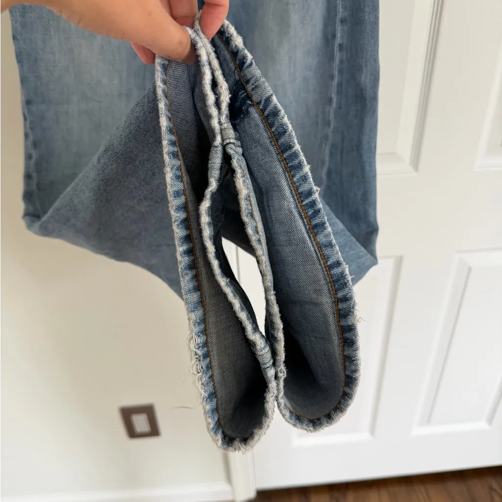 Pistola Ruby High Rise Palazzo Wide Leg Jeans in Othello 26 Preppy Coquette - Image 8