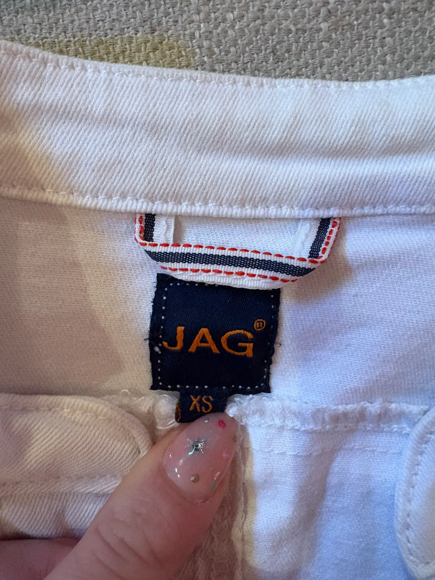 White Denim Jean Jacket Size XS - Image 2