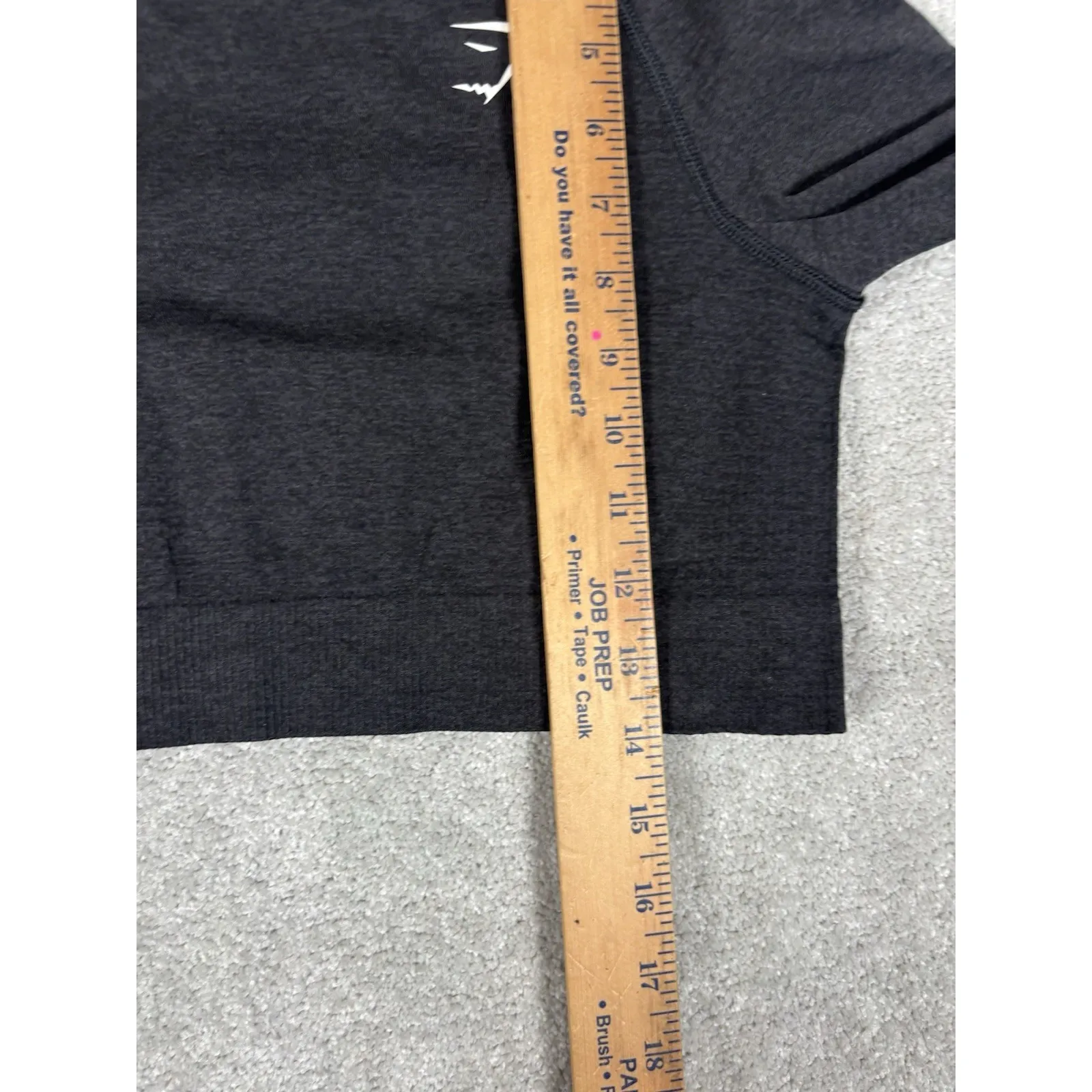 Gymshark Vital Seamless 2.0 Long Sleeve Crop Top Large Black Marl - Image 9