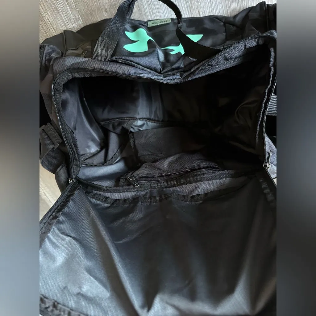 Under Armour Black Gray Camo Duffel Bag Green Multi Color Mini Gym Bag Travel - Image 11