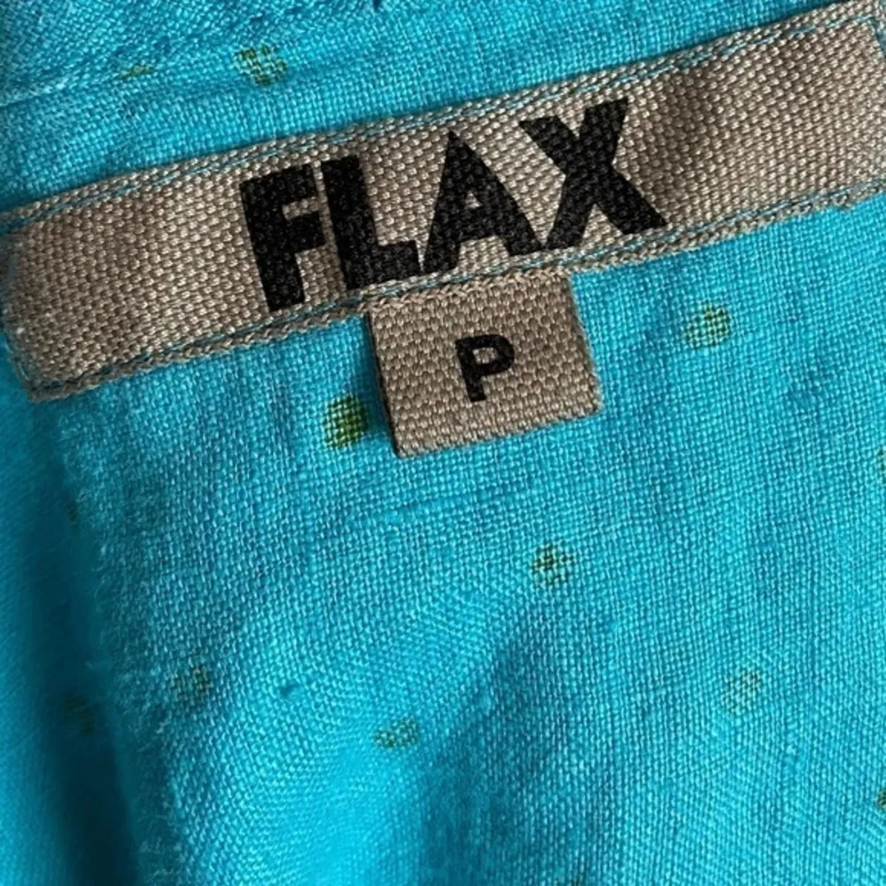 Flax • Linen Blue and Green Polka Dot Tank - Image 56