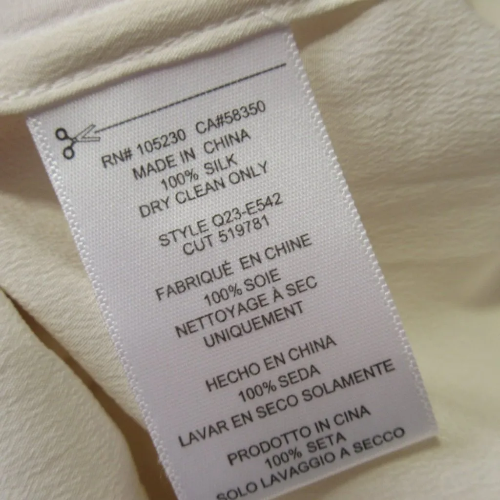NWT Equipment Short Sleeve Slim Signature in Bright White Silk Shirt S - Image 4